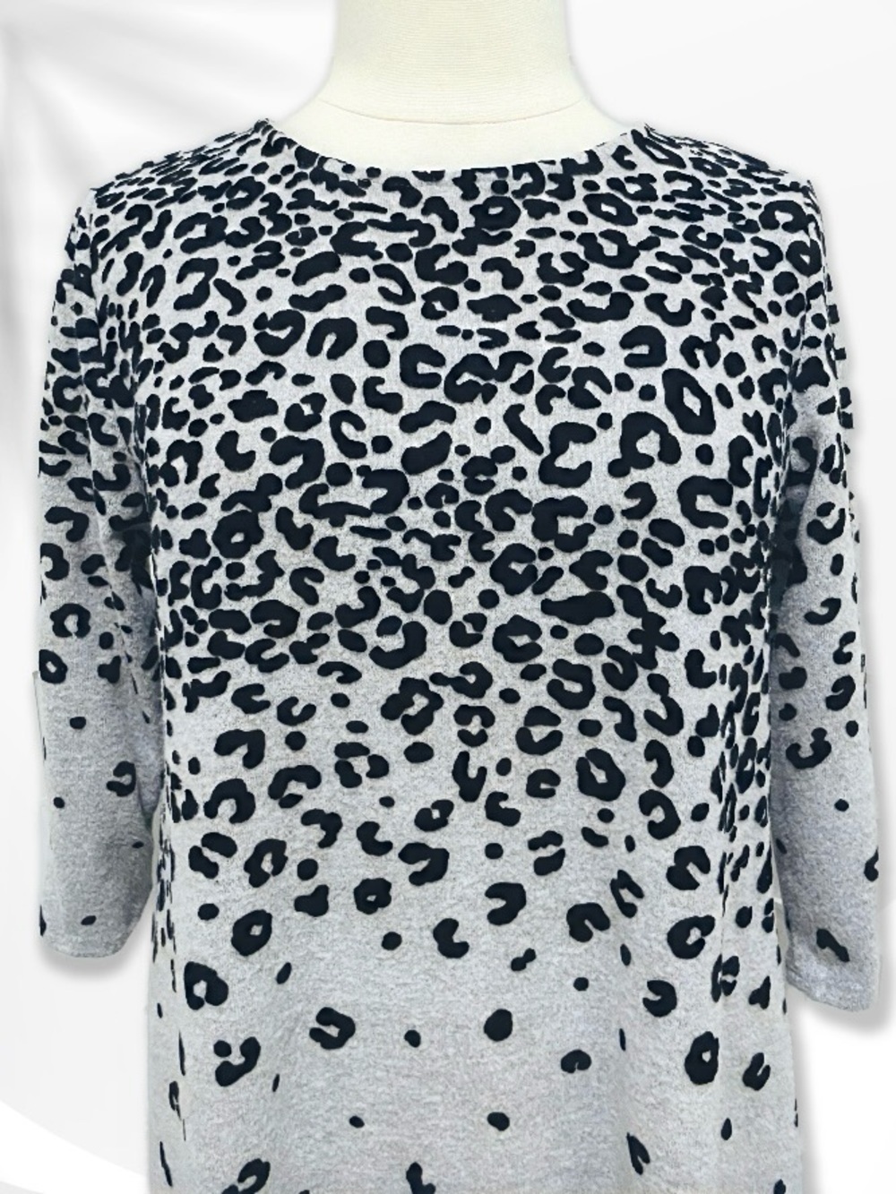 Ruby Rd. Leopard-Print Tunic sz L - Picture 2 of 15